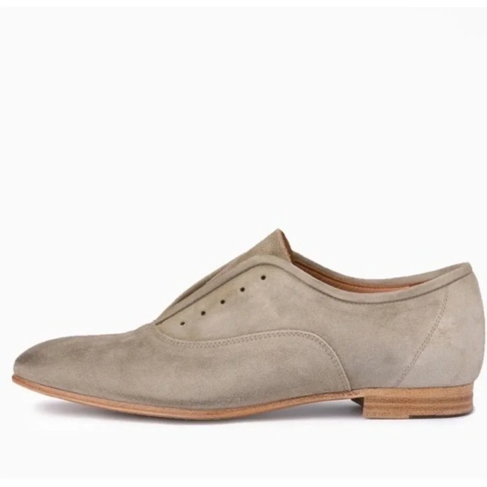 $650 Pedro Garcia Gerti 42 *read* Water-Resistant Oxford Truffle Bessie Suede